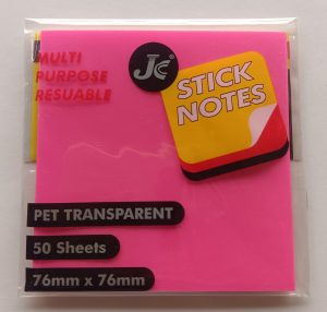 plastic square sticky notes