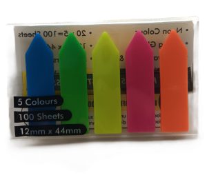 plastic arrow shape sticky notes